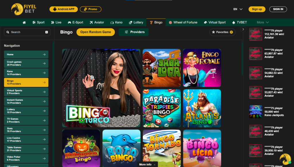 Casino Games on Fiyel.bet