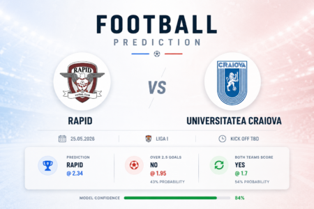 Prediction Rapid vs Universitatea Craiova | 25.05.2026 | Liga I