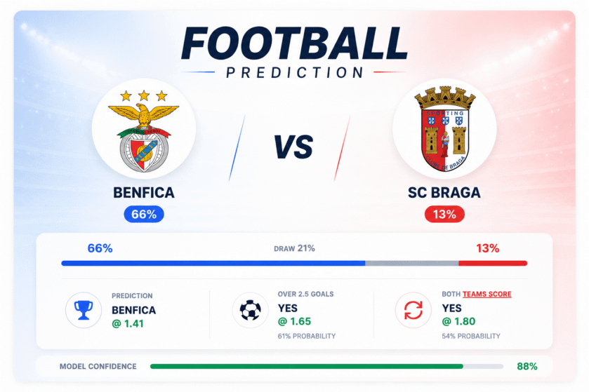 Prediction Benfica vs SC Braga | 11.05.2026 | Primeira Liga
