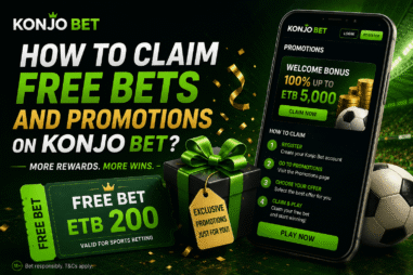 How to claim free bets and promotions on Konjo Bet?