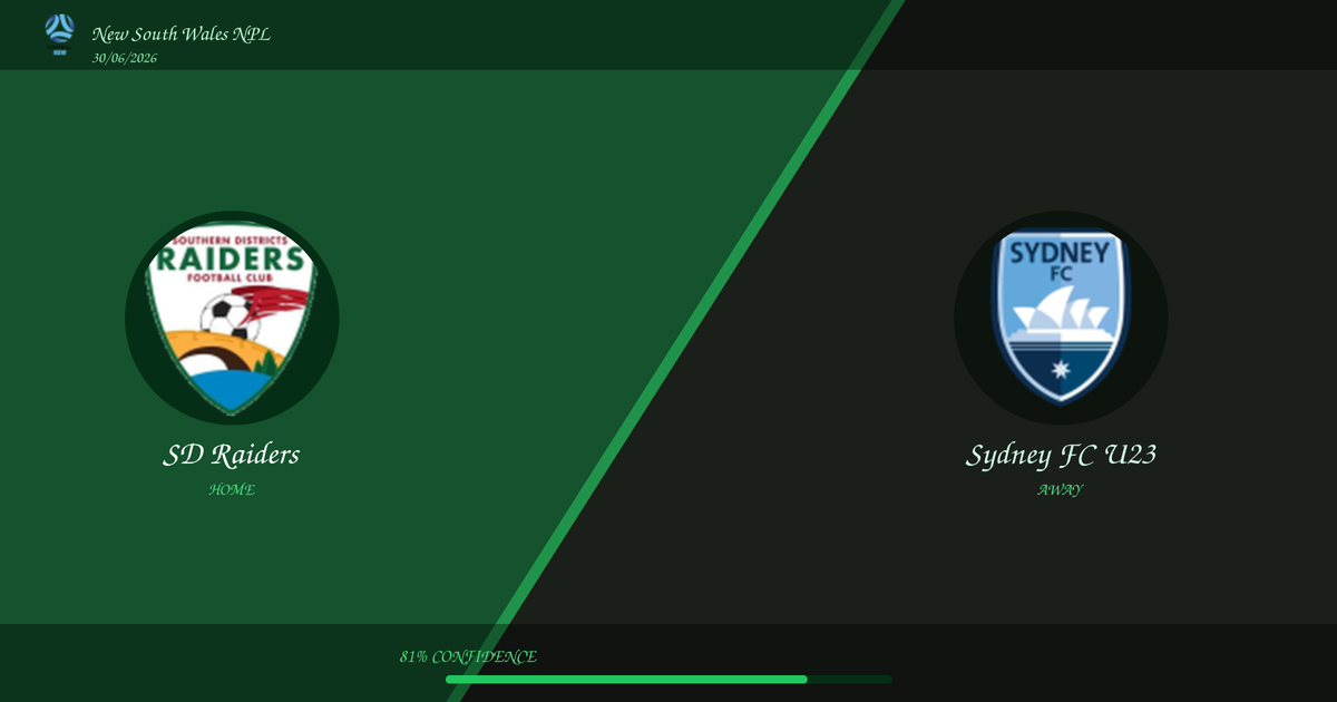 SD Raiders vs Sydney FC U23 Prediction and Analysis | New South Wales NPL | 30/06/2026